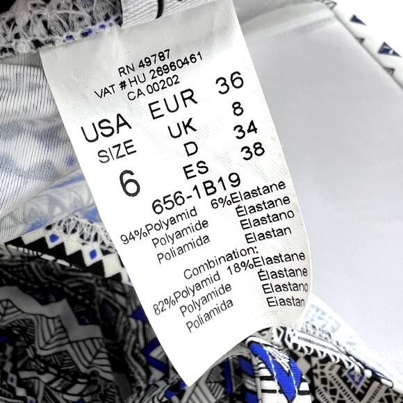 Profile by Gottex Ixtapa Flyaway Bandeau Tankini in Blue/Black Multi 6 - Picture 5 of 8